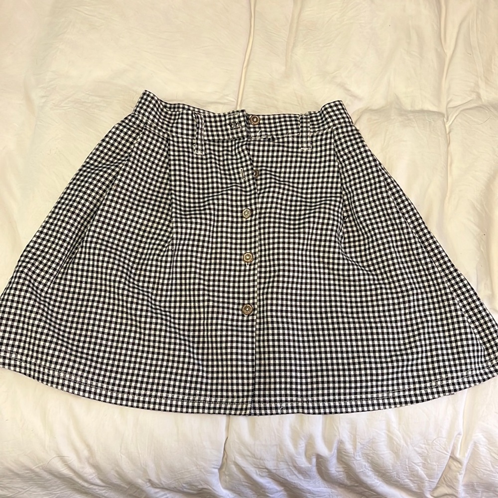 B&W checkered skirt